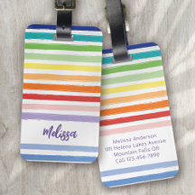 Regenbogen-Streifen-Monogramm