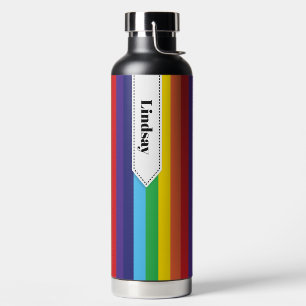 Regenbogen Streifen Personalisierte Wasserflasche Trinkflasche