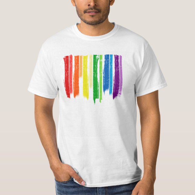 REGENBOGEN-STREIFEN - .PNG T-Shirt (Vorderseite)