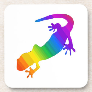 Regenbogen-Streifen Salamander Getränkeuntersetzer