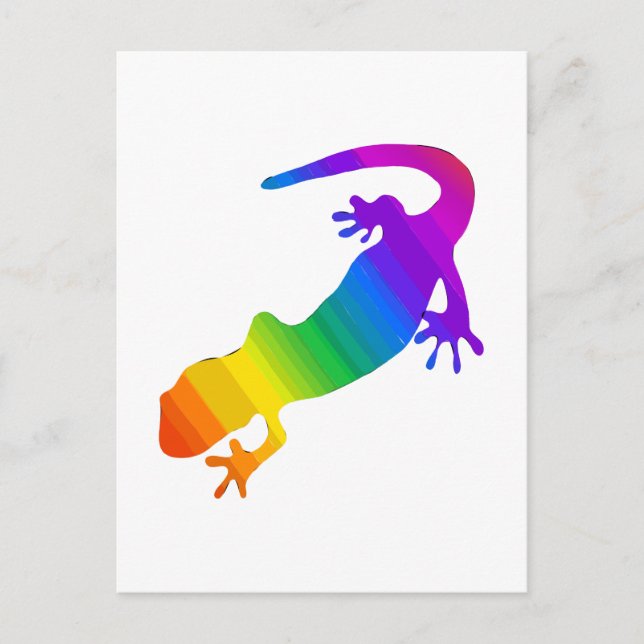 Regenbogen-Streifen Salamander Postkarte (Vorderseite)