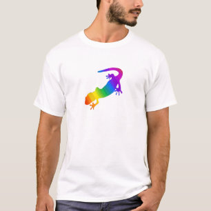Regenbogen-Streifen Salamander T-Shirt