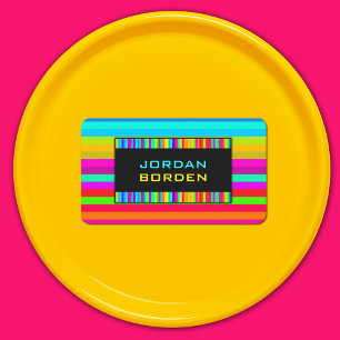 Regenbogen-Streifenmuster Visitenkarte