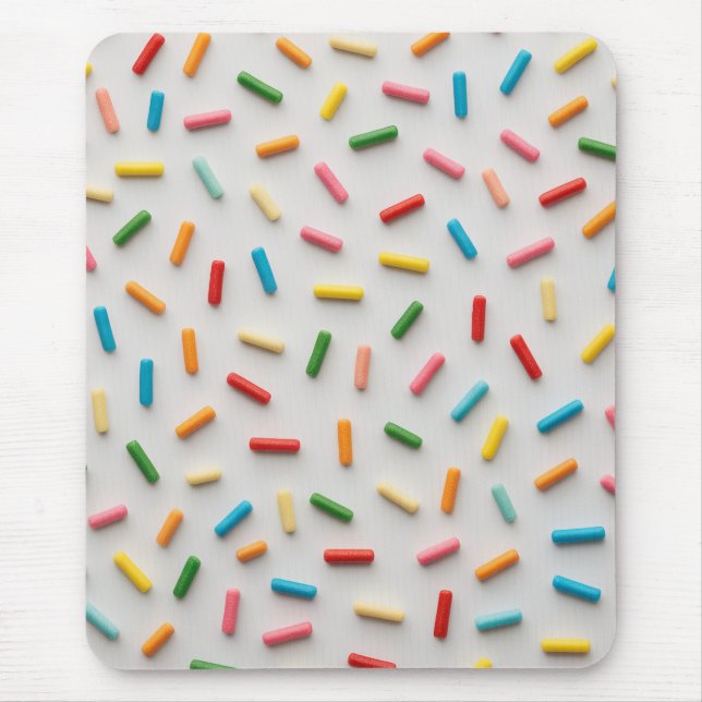 Regenbogen Streusel Farbige Muster Mousepad (Vorne)