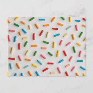 Regenbogen Streusel Farbige Muster Postkarte