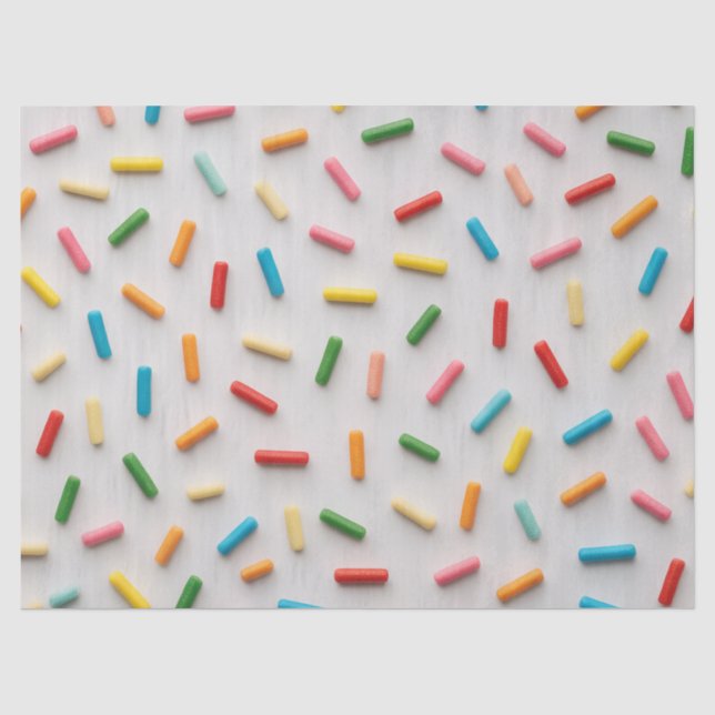 Regenbogen Streusel Farbige Muster Seidenpapier (Vorderseite)