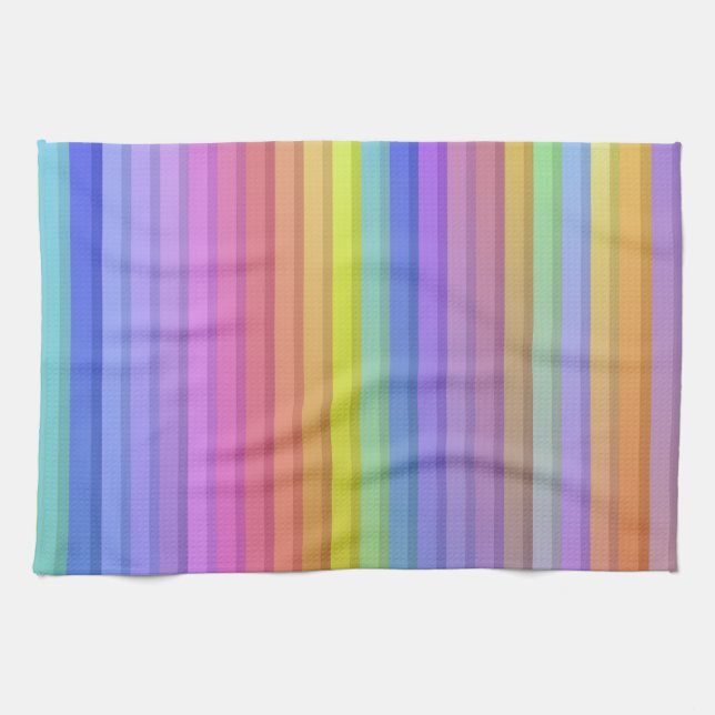 Regenbogen Stripes Hintergrund Küchentuch (Horizontal)
