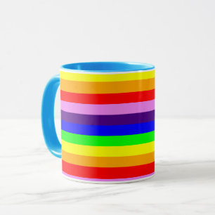Regenbogen Stripes horizontales klassisches helles Tasse
