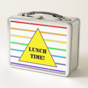 Regenbogen Stripes Mittagessen-Imbiss-Zeit Metall Brotdose