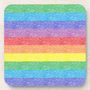 Regenbogen Stripes Untersetzer