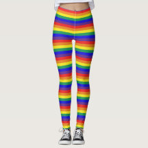 Regenbogen Stripte Leggings