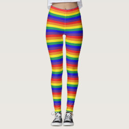 Regenbogen Stripte Leggings