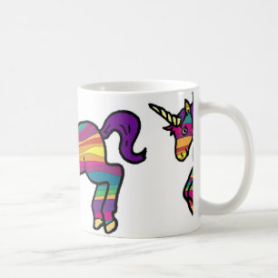 Regenbogen-Strudel-Einhorn Tasse
