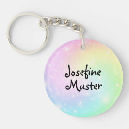 Regenbogen Strudel mit Sternchen Schlüsselanhänger