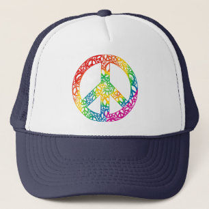 Regenbogen-Stücke Frieden Truckerkappe