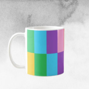 Regenbogen Stufen Blöcke Muster Klassischer Becher Kaffeetasse