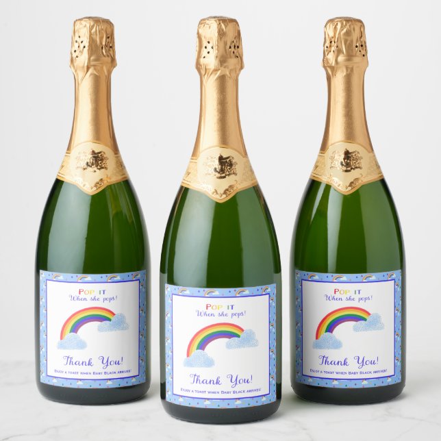 Regenbogen Sturm Pop es, wenn sie Pop Baby-Dusche (Flaschen)