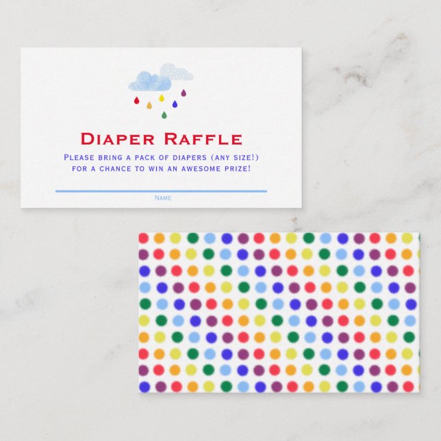 Regenbogen Sturm Wolken Kinderdusche Windelwanne W Begleitkarte (Vorne/Hinten)