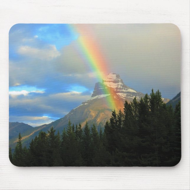 Regenbogen & Sturmfluten über den Schneewaldberg Mousepad (Vorne)