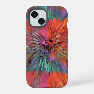 Regenbogen-Supernova-Fraktal-Kunst iPhone 15 Hülle