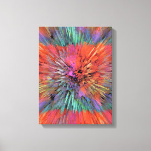Regenbogen-Supernova-Fraktal-Kunst Leinwanddruck