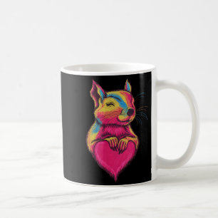 Regenbogen Süßes Eichhörnchen Umarmen Valentins He Kaffeetasse