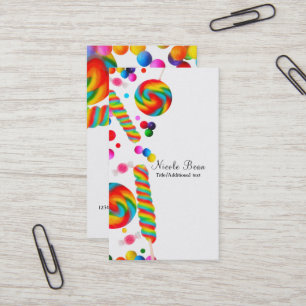 Regenbogen Süßigkeiten Süßwarengeschäft Boutique C Visitenkarte