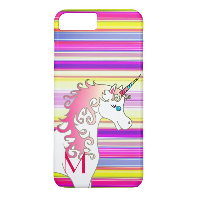 Regenbogen-Süßigkeitgestreifter personalisierter Case-Mate iPhone Hülle (Rückseite)