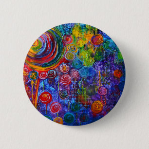 Regenbogen-Süßigkeits-bunter Wirbels-Kunst-Entwu Button
