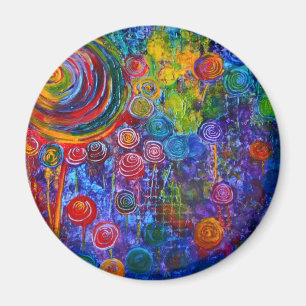 Regenbogen-Süßigkeits-bunter Wirbels-Kunst-Entwu Magnet