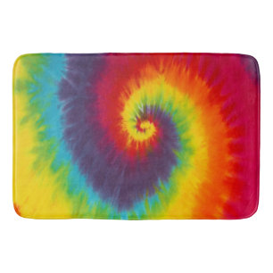 Regenbogen Swirl Tie Dye Groovy Coole Farben Badematte