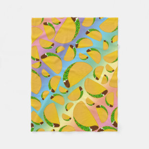 Regenbogen Tacos Fleecedecke