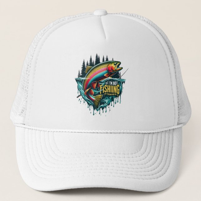 Regenbogen tanzen Ein lebhafter Fisch springt vom  Truckerkappe (Vorderseite)