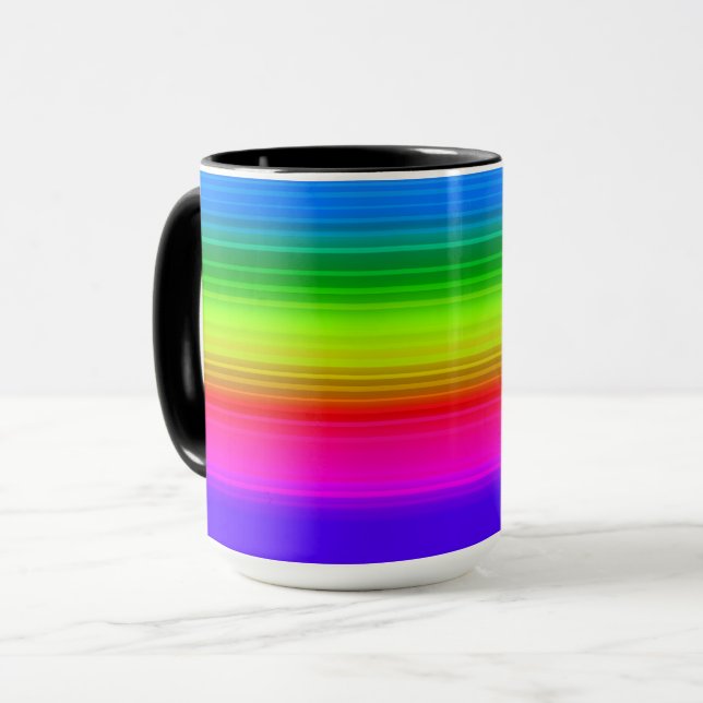 Regenbogen Tasse (Vorderseite Links)