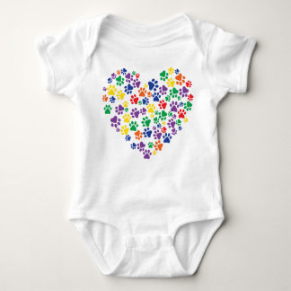 Regenbogen-Tatze druckt Baby-Bodysuit Baby Strampler