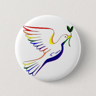 Regenbogen-Taube Button