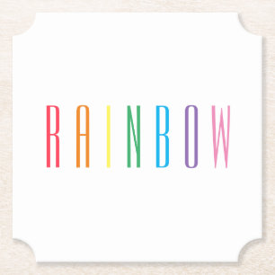 REGENBOGEN Ticket Form Papier Untersetzer