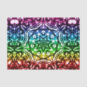 Regenbogen-Tie-Dye-Mandala-Stern-Geburtstagsfeier Seidenpapier