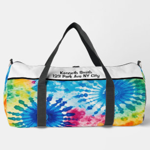 Regenbogen-Tie-Dye-Monogramm-Personalisierung Duffle Bag
