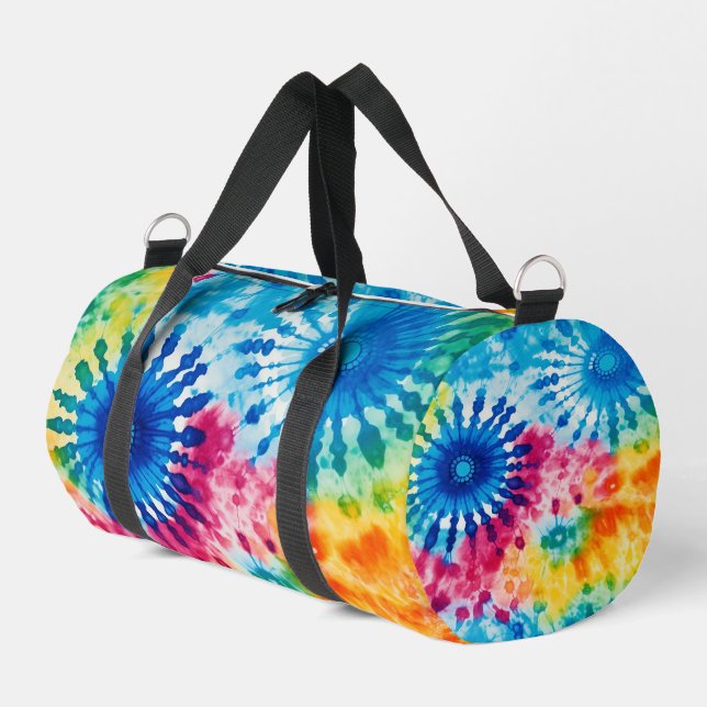 Regenbogen-Tie-Dye-Reisetaschen-Kit-Bag Duffle Bag (Linke Seite)