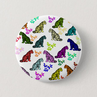 Regenbogen-Tiger Button