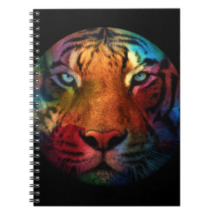 Regenbogen-Tiger Notizblock
