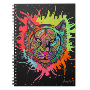 Regenbogen-Tiger Notizblock