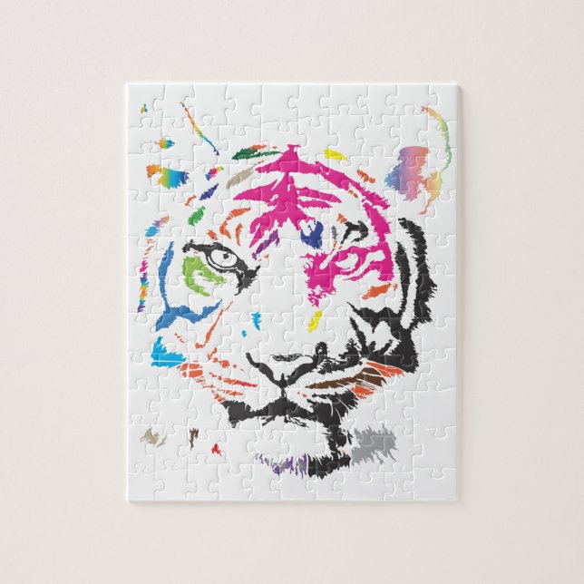 Regenbogen-Tiger Puzzle (Vertikal)