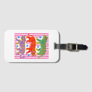 Regenbogen-Tiger-Träume Gepäckanhänger
