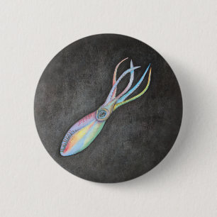 Regenbogen-Tintenfisch-Knopf Button