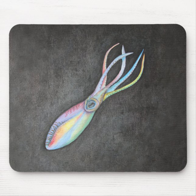 Regenbogen-Tintenfisch Mousepad (Vorne)