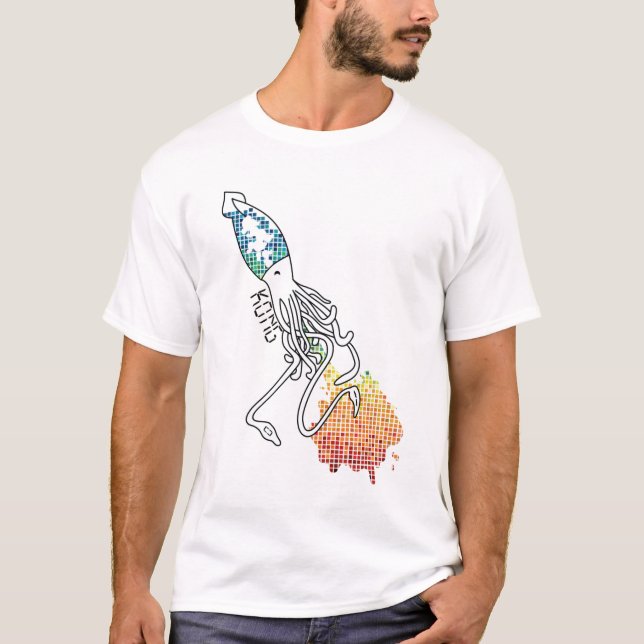 Regenbogen-Tintenfisch T-Shirt (Vorderseite)