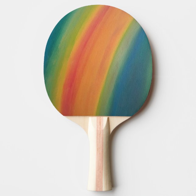 Regenbogen Tischtennis Schläger (Vorderseite)