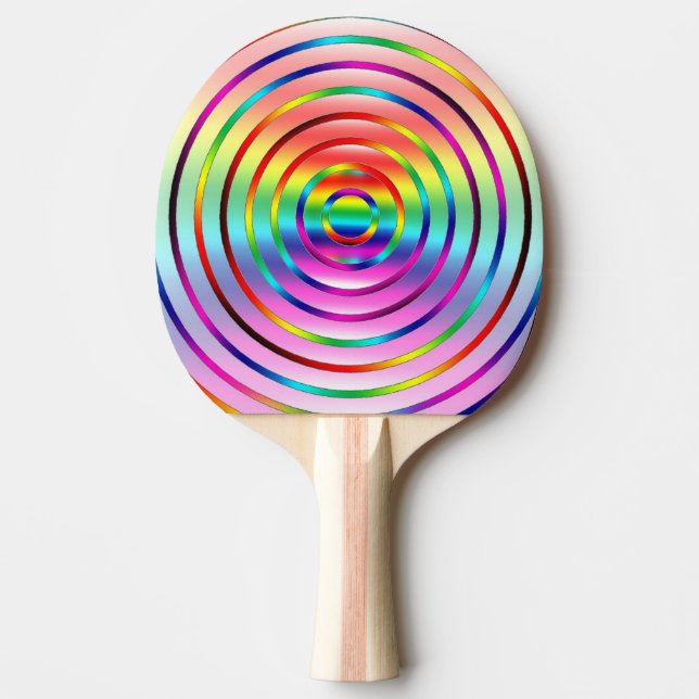 Regenbogen Tischtennis Schläger (Vorderseite)